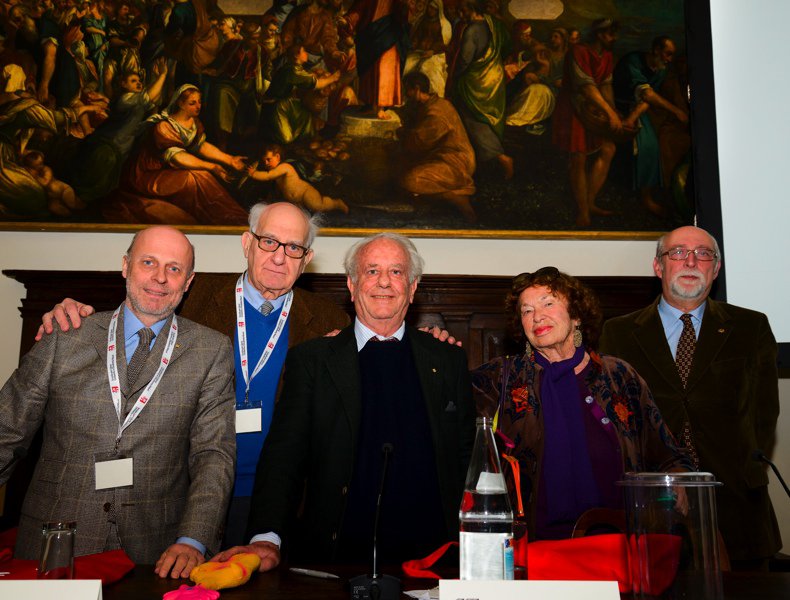 Alberto Galla, Ulrico Hoepli, Achille Mauri, Inge Feltrinelli e Gilberto Pizzamiglio